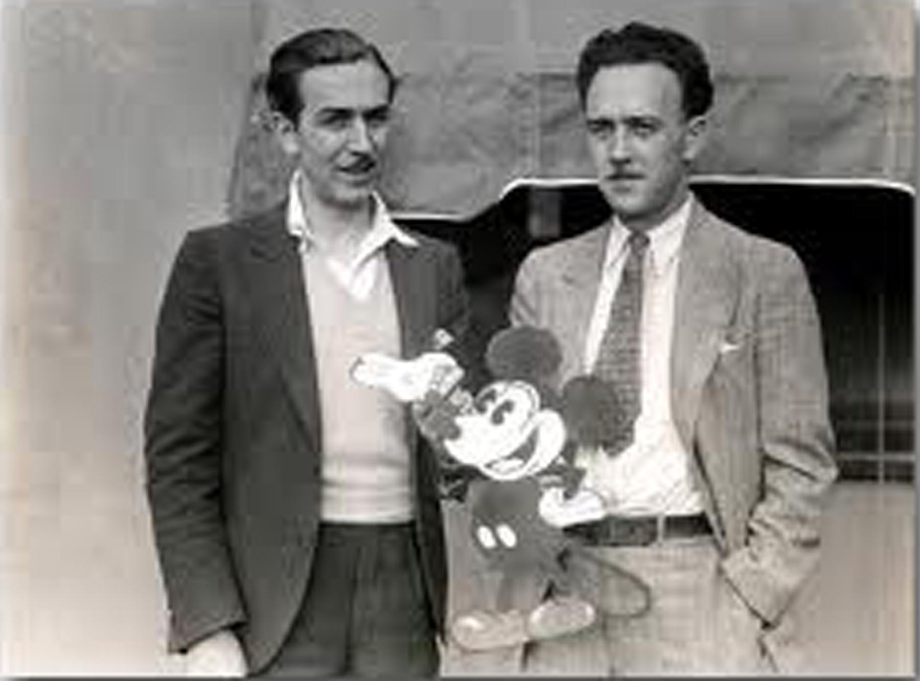 Walt Disney e Ub Iwerks, que juntos fundaram a Iwerks-Disney Commercial Artists. Faliram em dois meses. 